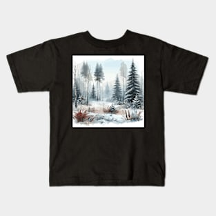 Winter Forest Winter Landscape Kids T-Shirt